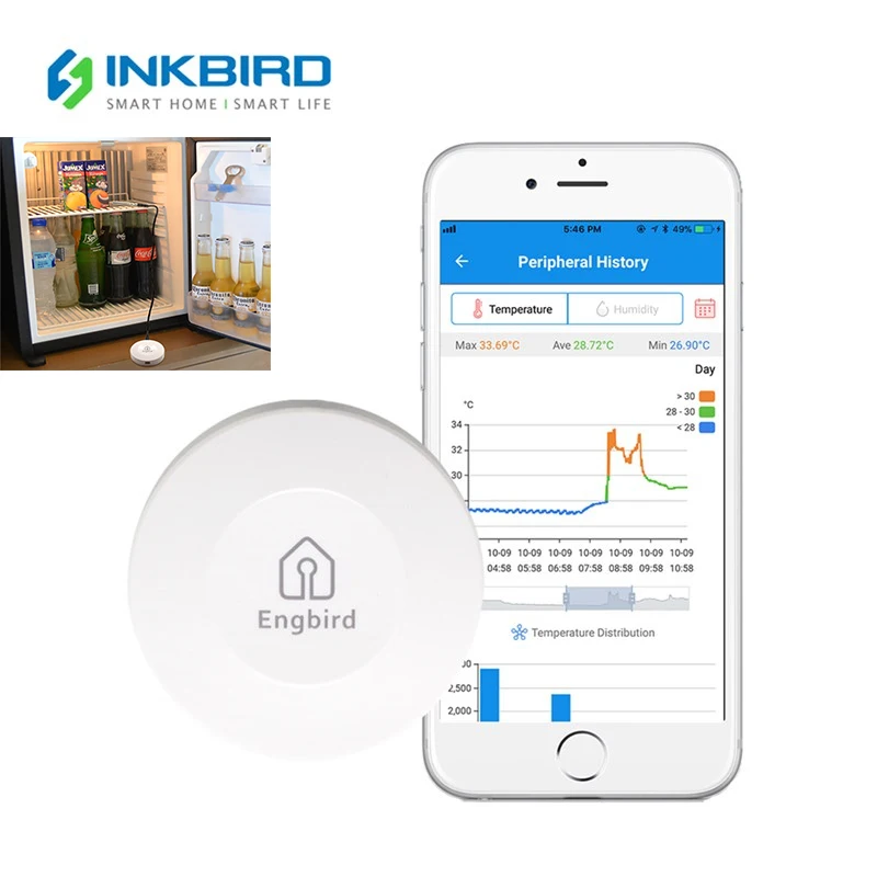 INKBIRD IBS-TH1 termometro igrometro registratore ad alta precisione sensore di umidità della temperatura assistente domestico per interni ed esterni