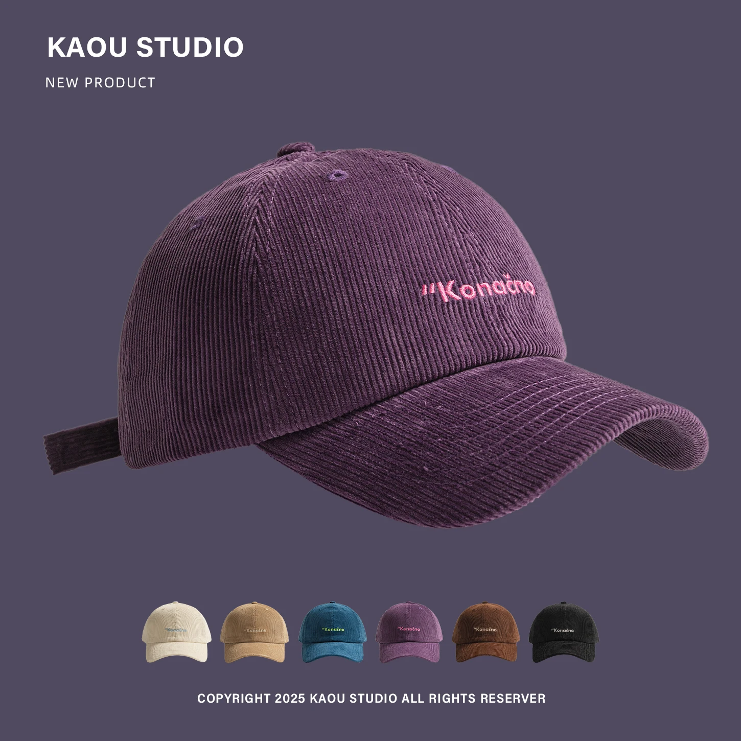 

Vintage Letter Embroidery Corduroy Versatile Baseball Cap for Women 2025 New Fashion Men's Duckbill Cap