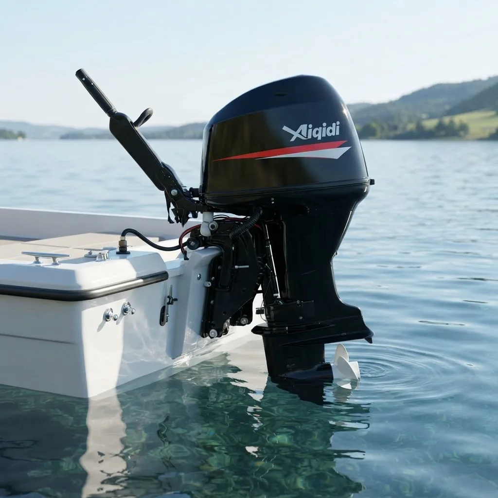 New Aiqidi F60 4-Cylinder  4-Stroke Outboard Motor with Tiller Control