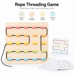 Fun and educational rope toy, hand-eye coordination training, baby early education enlightenment game 3+