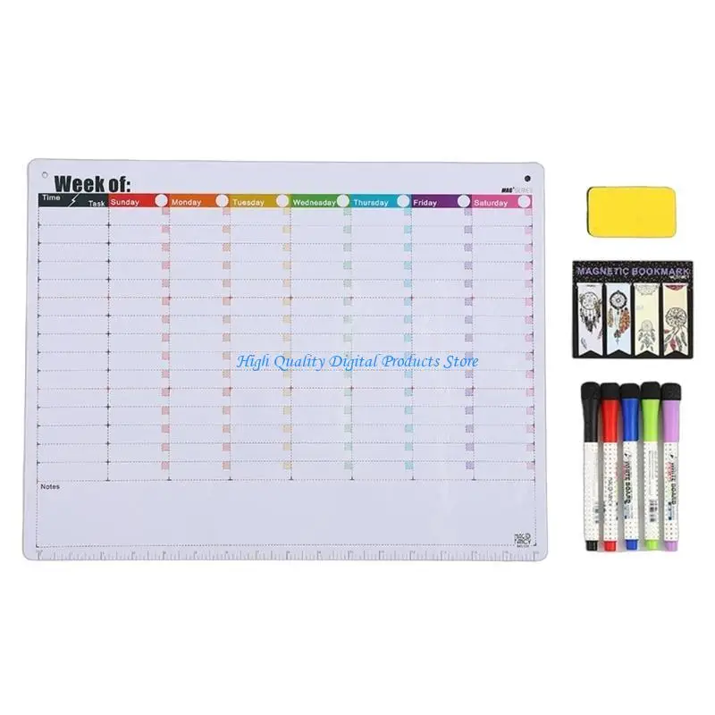 U2JE 磁気ホワイトボード カレンダー ウィークリー プランナー ボード 磁気冷蔵庫カレンダー