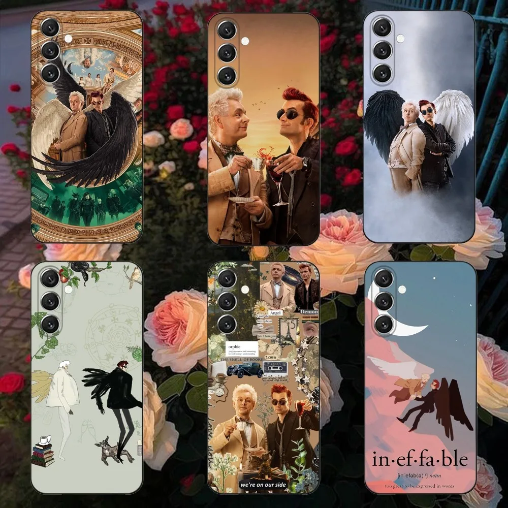 Good O-Omens  Phone Case For Samsung Galaxy A13,A21s,A22,A31,A32,A52,A53,A71,A80,A91 Soft Black Cover