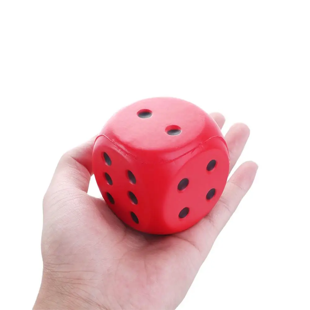 Cognitive Amusing Props Solid Color Elastic Toys Squeeze Big Dice Soft Anti Stress Pressure Relief Point Dice Sponge Dice