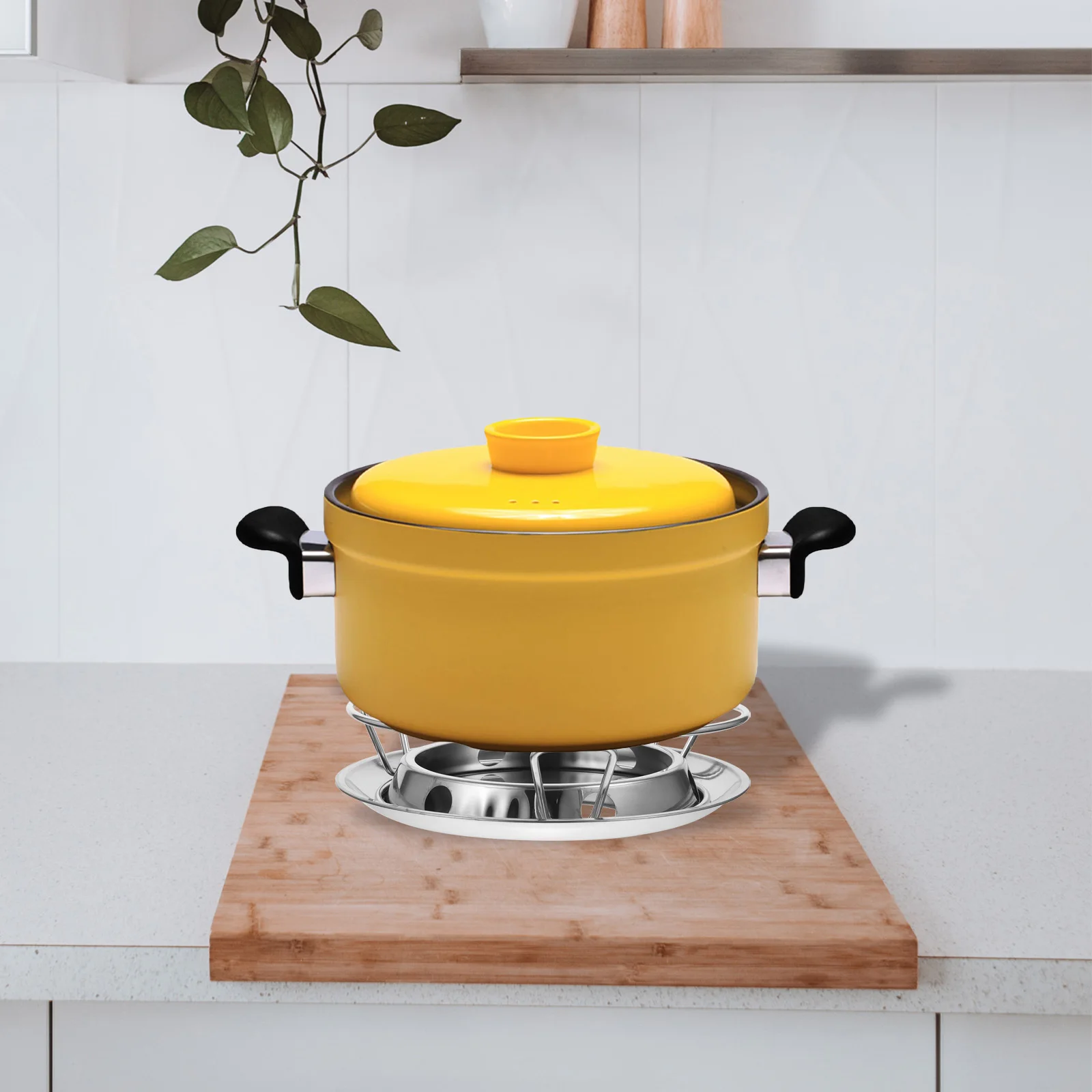2 stücke Edelstahl Topf Halter Hitzebeständige Topf Rack Für Küche Home Restaurant Kompakte Pfanne Halter Isolierung Regal