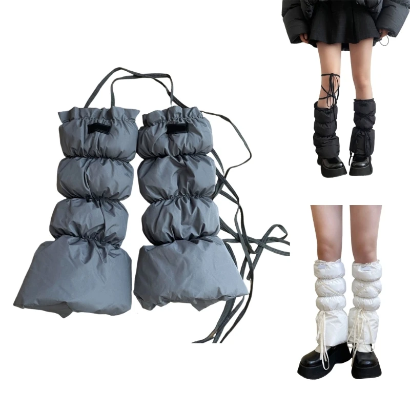 

Leg Warmers Down Flared Leg Sleeves Sweet Baggy Cuffs Ankle Heap Socks 15UB