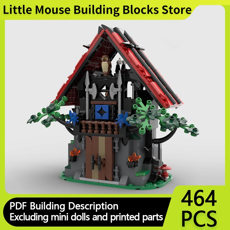 

Средневековый замок, модель MOC, строительные кирпичи, лесная магическая мастерская, модульные технологии, подарки, праздник, сборка, детские игрушки, костюм