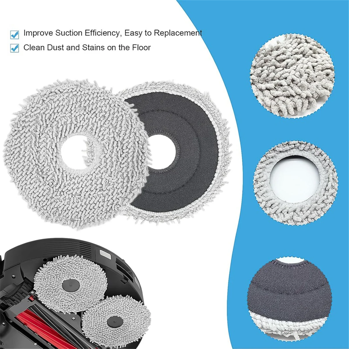 For Roborock Qrevo Master Vacuum Cleaner Main Side Brush HEPA Filter Mop Cloth Dust Bags Replacement Parts