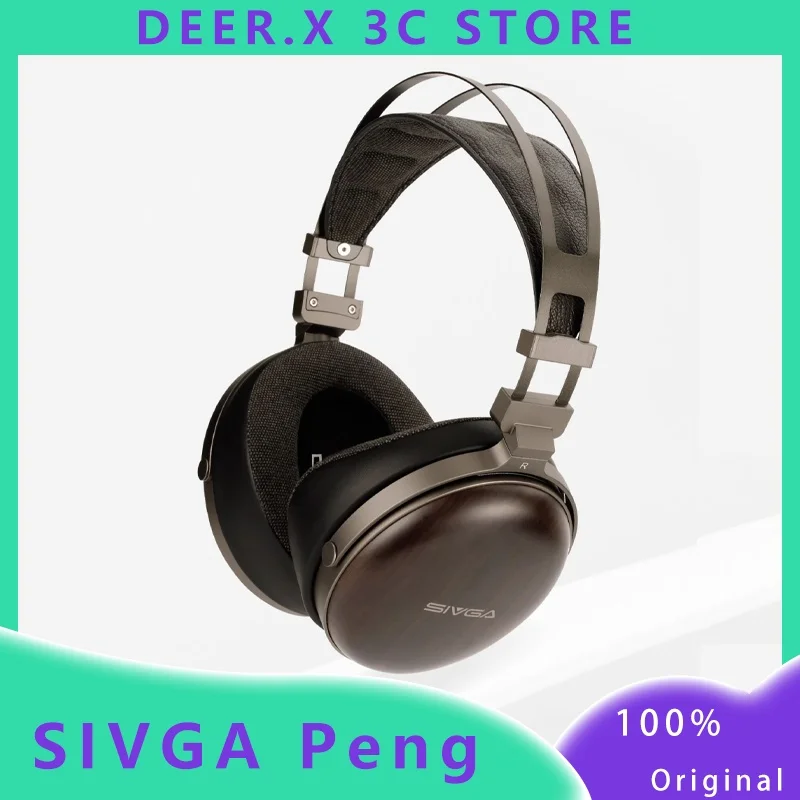

SIVGA Peng HIFI Wired Earphones Closed Wooden Earphones Headwear Adjustable Monitoring Earphones