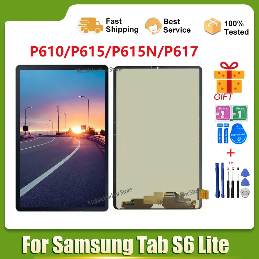 

10,4-дюймовый ЖК-дисплей для Samsung Galaxy Tab S6 Lite 2020 P610 P615 P615N P617, сенсорный экран, дигитайзер, сменный модуль в сборе