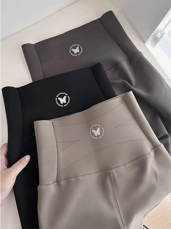 

Women's High-Waist Yoga Pants Autumn 2025 New Sle Warm Belly-a arkskin Design Casual Long Trousers