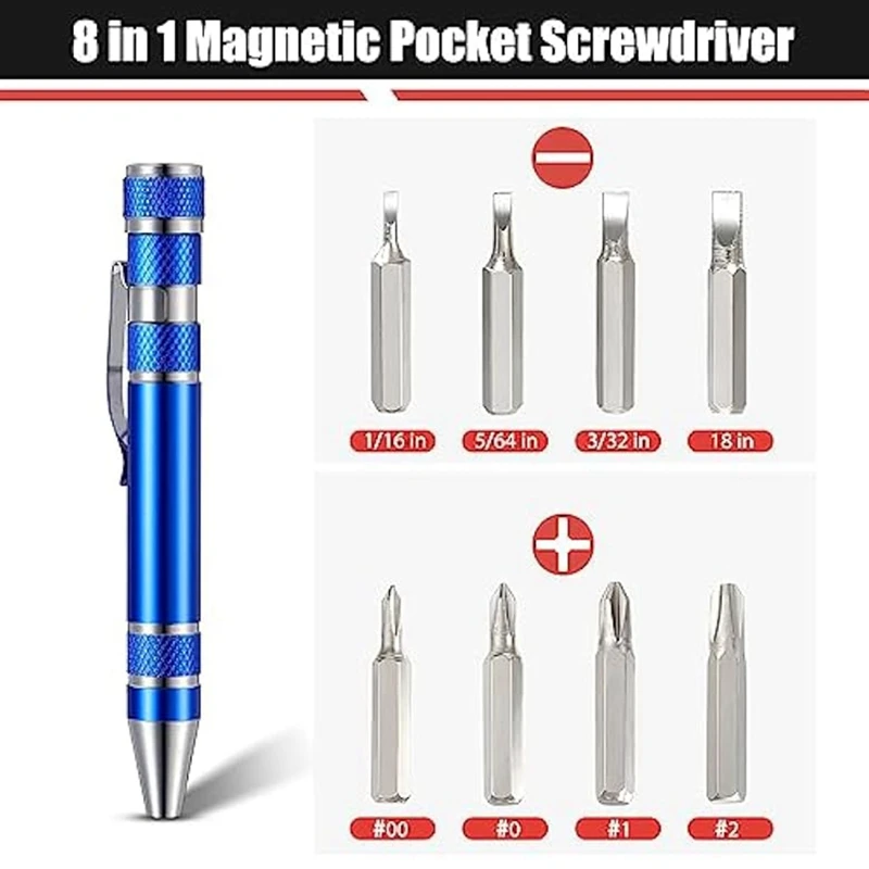 Destornillador de bolígrafo ABSJ-36Pcs, herramienta práctica multiherramienta, destornillador de bolsillo magnético, función multiprecisión para reparación de Mini dispositivos