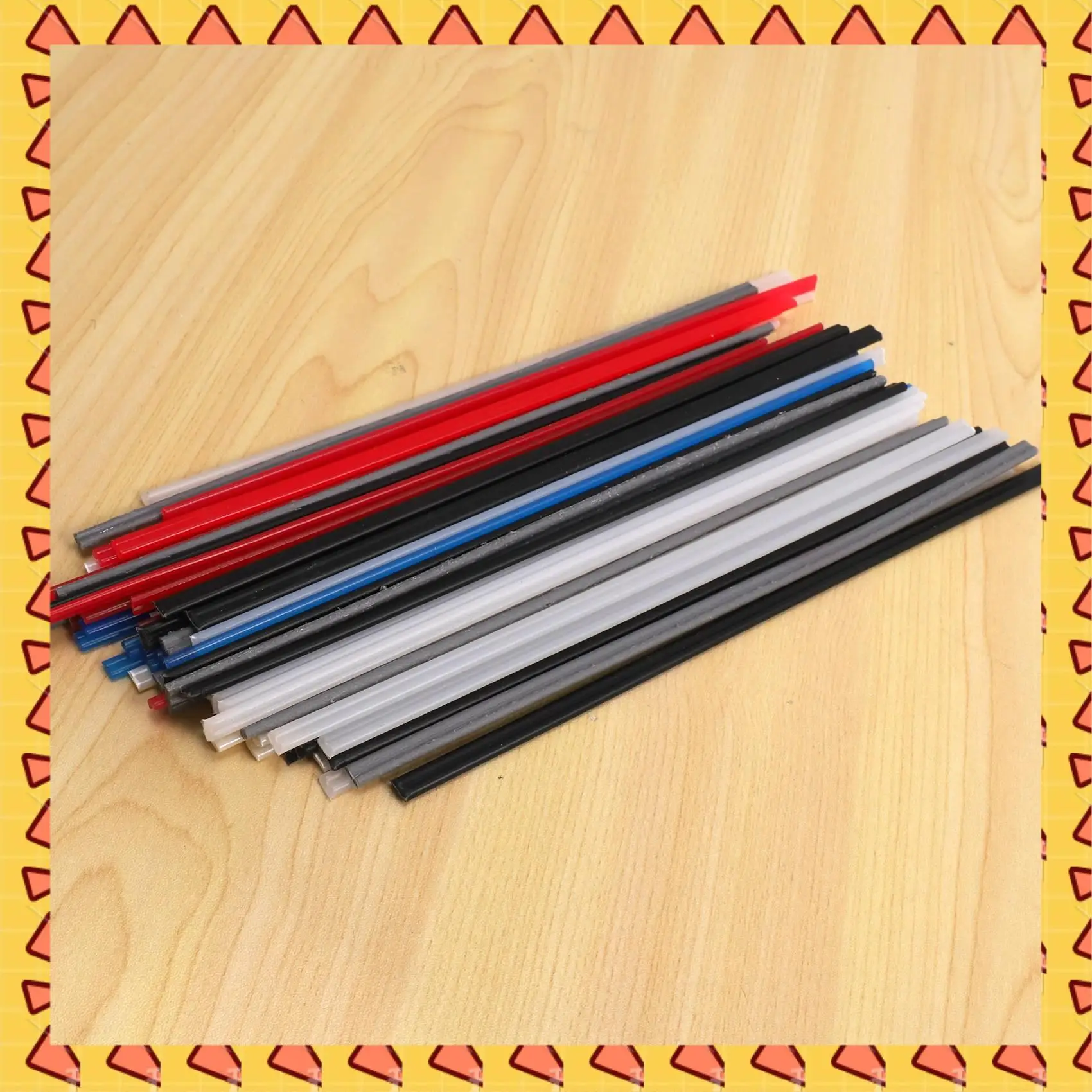 

A008 60 шт. пластиковый сварочный стержень-PP/PVC/ABS/комплект сварочных стержней для пластика, подходит для ремонта пластика автомобильного бампера