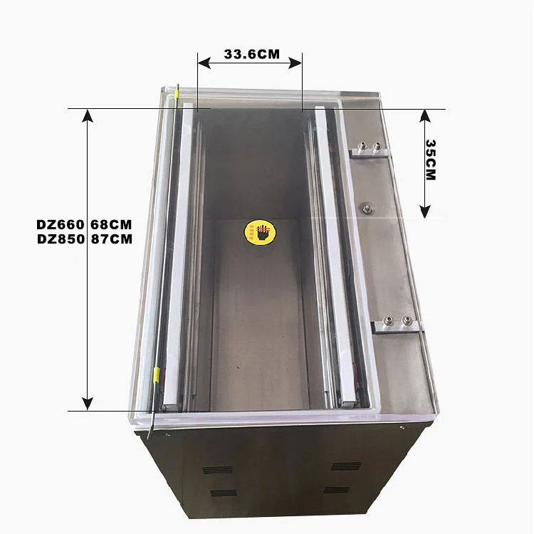 Máquina de sellado de alimentos para ladrillos domésticos de fuerza DZ-660/2h, máquina de envasado al vacío de arroz