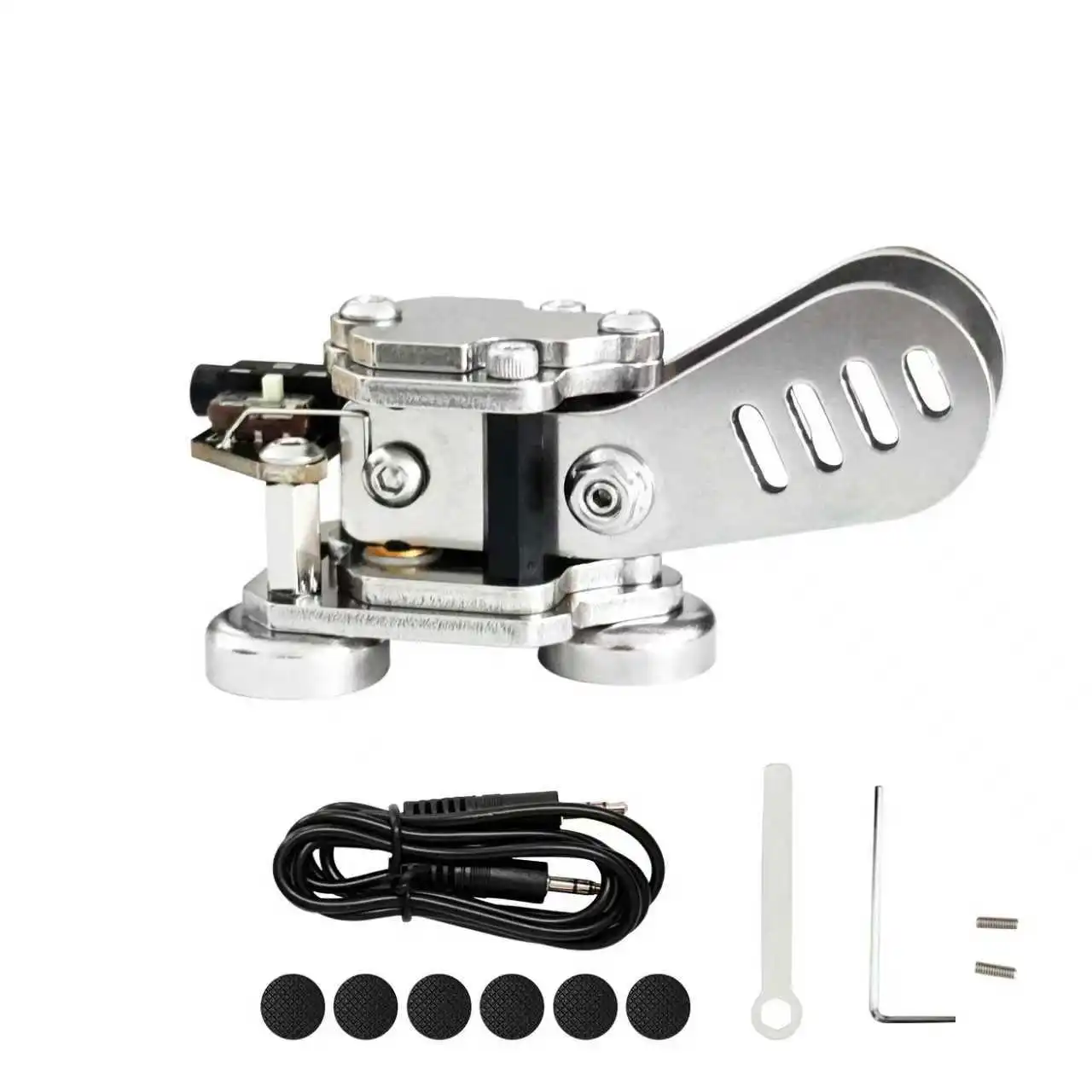 مفتاح CW صغير أوتوماتيكي - راديو HAM إرسال برمز برمز مورس مجداف مزدوج مع جسم من الفولاذ المقاوم للصدأ ثلاثة نيوديميوم ماج