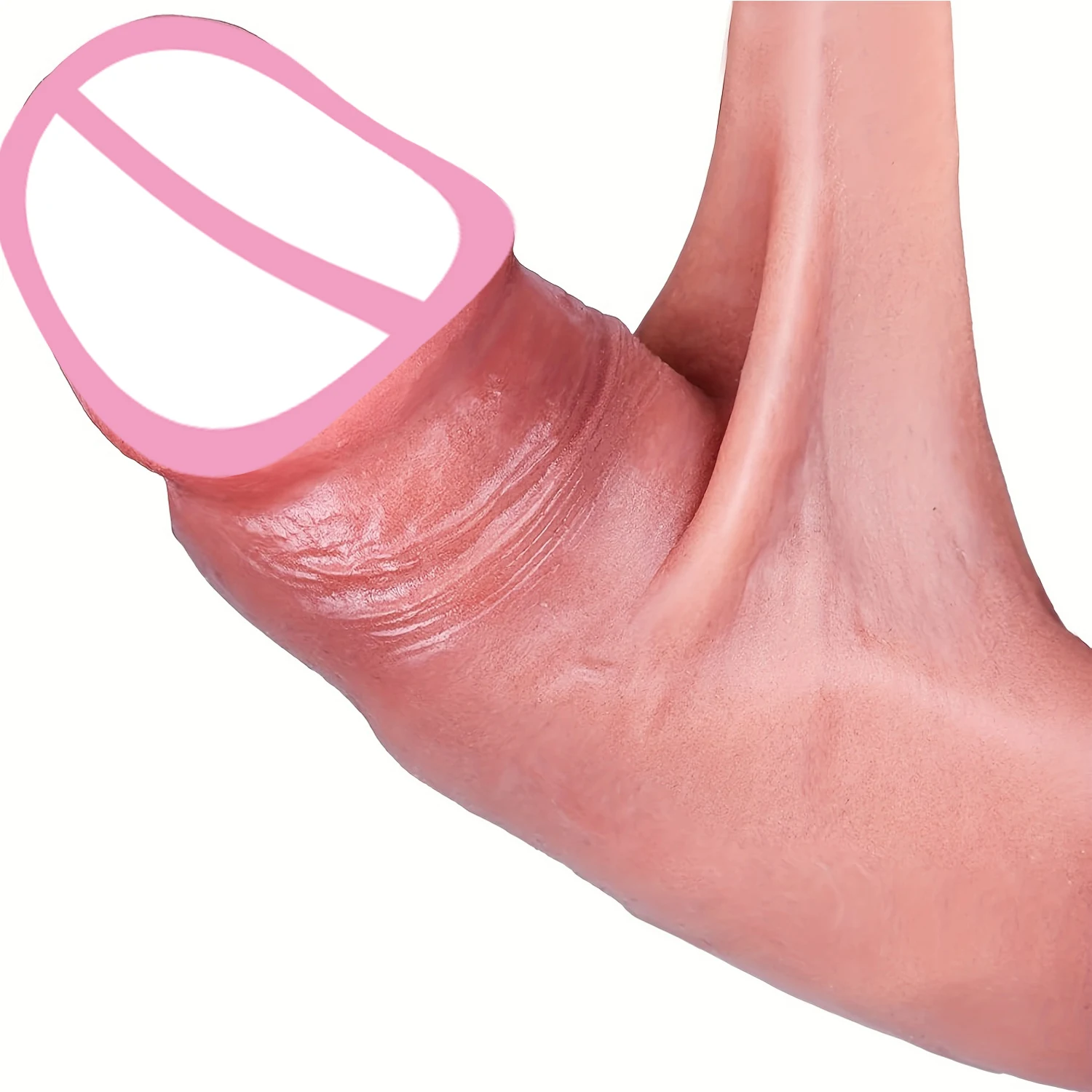 Realistic Dildo Soft Sliding Foreskin Penis Real Veins Big Dildos Thick Cock Anal Adult Toys for Men Women Silicone Masturbation