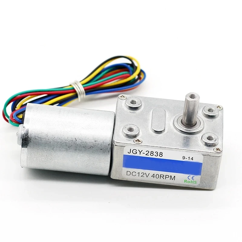 

JGY-2838 DC Worm Gear Brushless Reduction Motor BLDC12V-24V 6rpm-160rpm Large Torque Metal Gearbox Motors Electric Engine