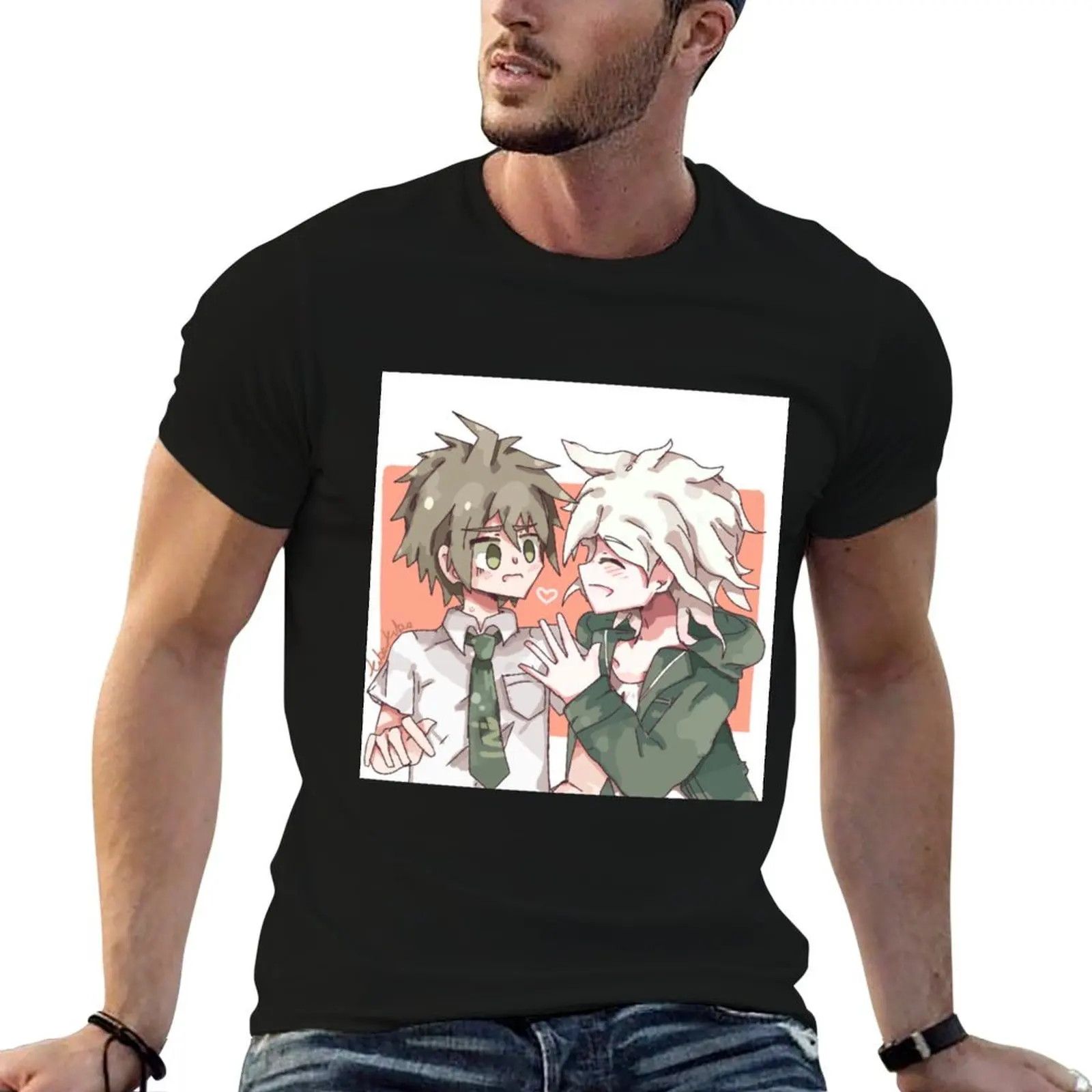 

Nagito Hajime art by Kībo-Kībo T-Shirt men t shirt cotton 100% essential t shirt T-Shirt