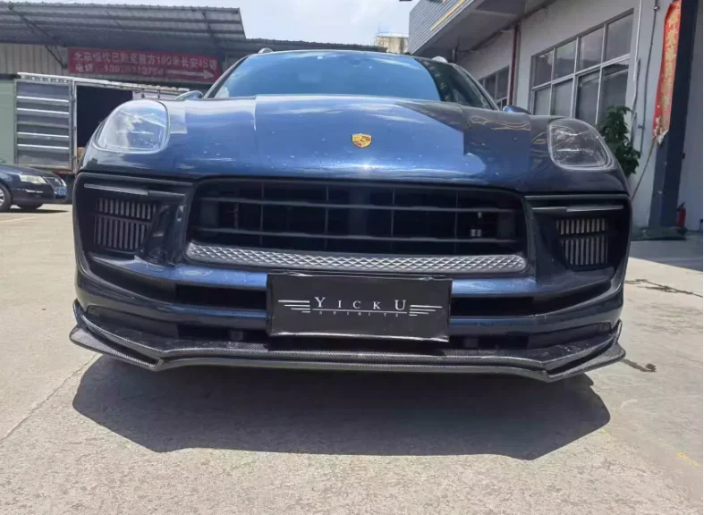 For Porsche Macan 2020 2023+ High Quality Carbon Fiber Car Bumper Front Lip Rear Diffuser Spoiler Side Skirt Body Kit