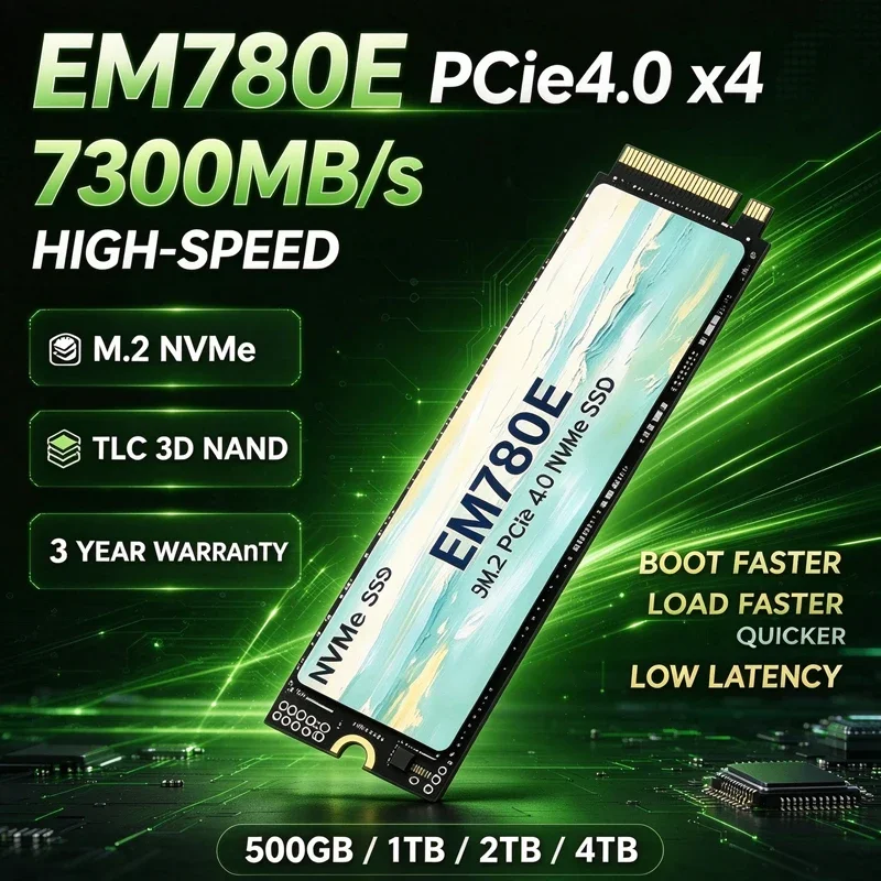 Original M.2 NVMe PCIe 4.0 EM780 SSD 4TB 1TB 2TB ,SSD M.2 2242,7300MB/S Hard Drive Disk Internal Solid State Drive for Laptop