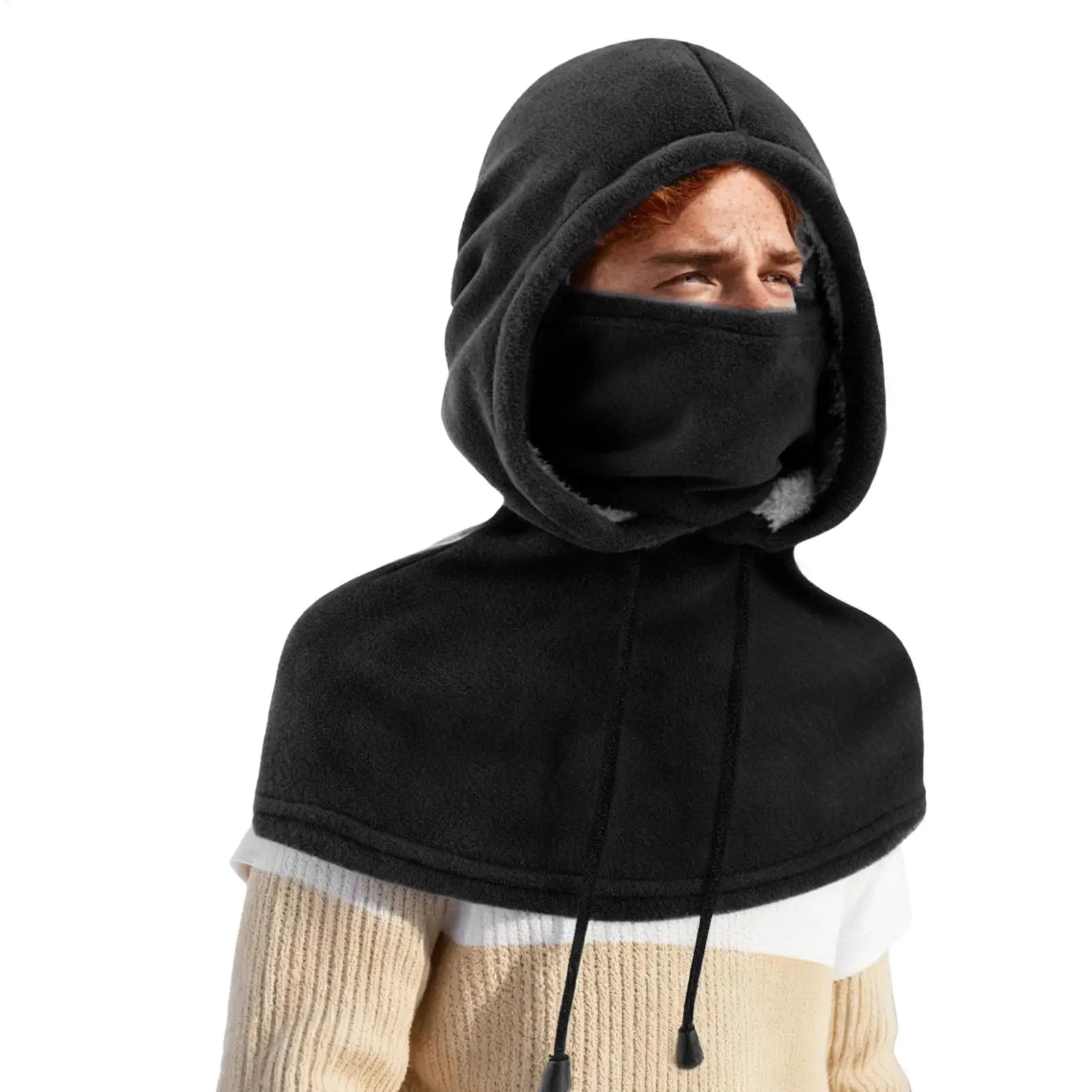 

Ski Hood Warm Windproof Neck Warmer Cold Weather Thermal Ski Face Cover For Women Runners Cyclists Camping Cycling Snowboarding