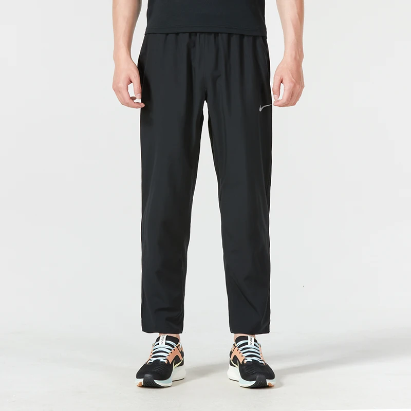 Pantalones deportivos Nike para hombre, pantalones deportivos de pierna recta, pantalones casuales de seda de hielo transpirables de secado rápido, Fb7491-010