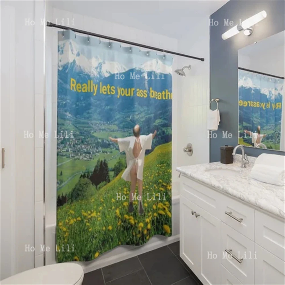 Let's Your Ass Breathe Funny Shower Curtains Bathroom Home Decor