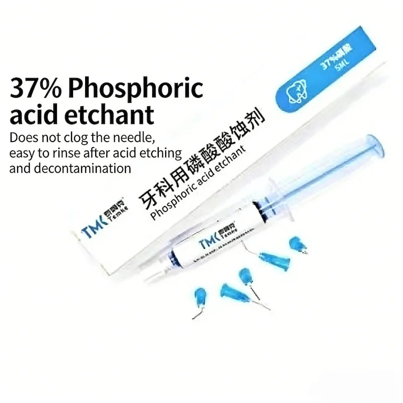 

5ml 37% Phosphoric Acid Etchant Gel With 5 Tips Enamel Bonding Dental Material