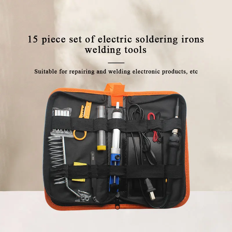60W Electric Soldering Iron Kit Adjustable Temperature Welding Solder Rework Station Heat Pencil Tips Repair Tool