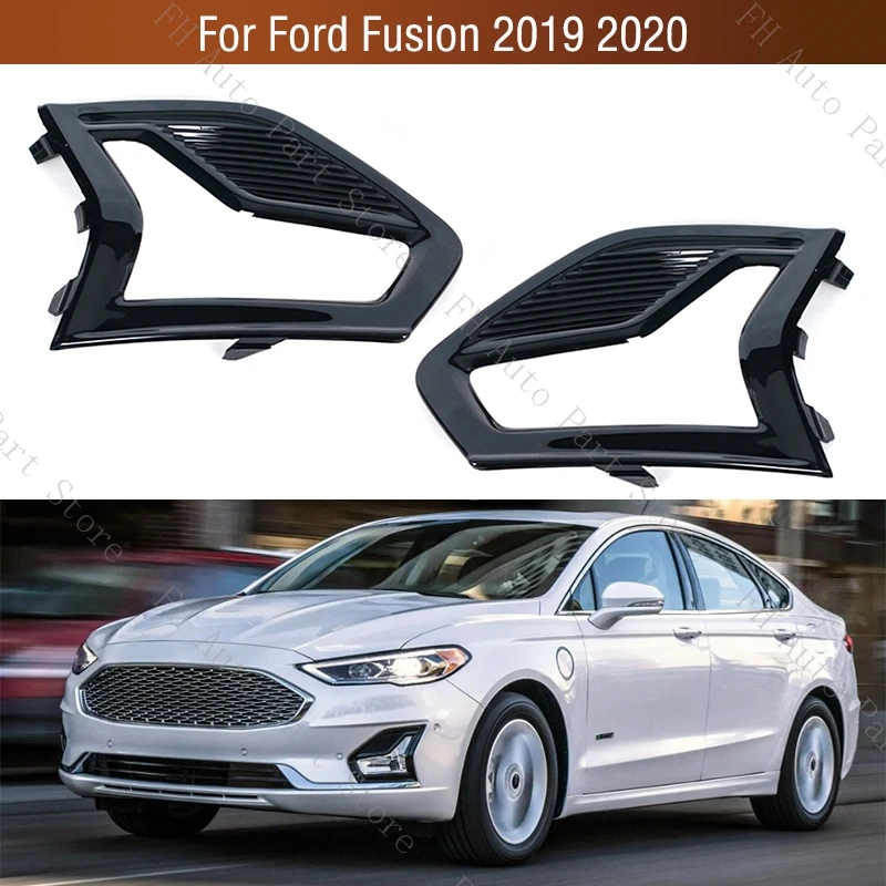

For Ford Fusion 2019 2020 Front Bumper Fog Light Lamp Trim Cover Frame Lid Bezel Grille