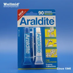 Araldite 2×15ml slowly multipurpose Standard super strength Epoxy Adhesive Original bonds Rubber Metal Wood Rigid plastics Glass