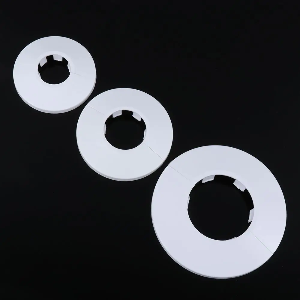 غطاء زينة صنبور المطبخ والحمام، غطاء فتحة أنبوب صمام زاوية صنبور الدش، طوق أنبوب فتحة الحائط البلاستيكي قطعة واحدة - 5