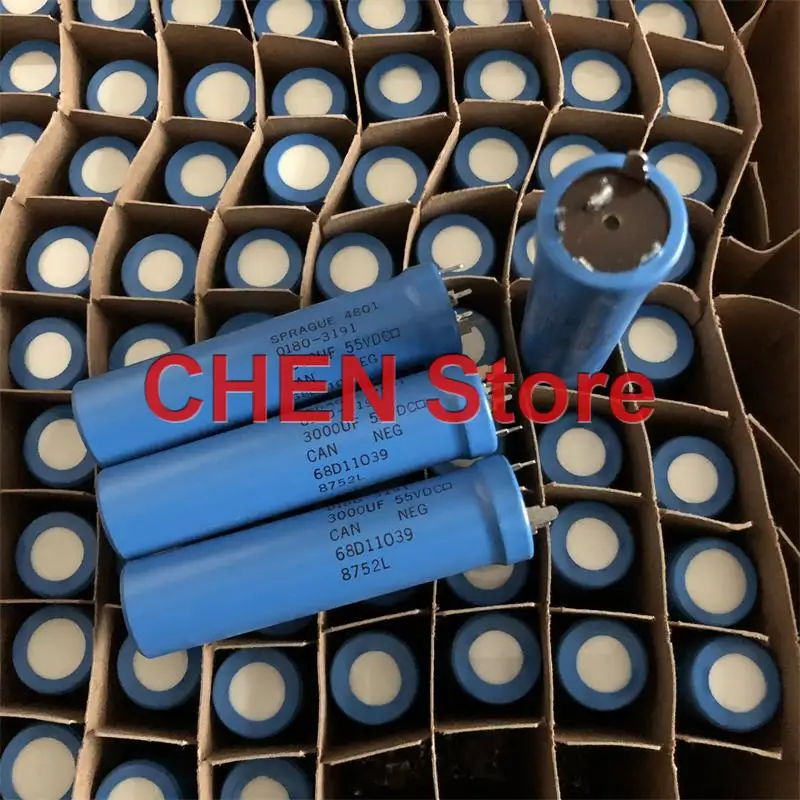 2pcs original U.S SPRAGUE 68D 55V3000UF 28X105MM 3000UF 55V Filter electrolytic capacitor 3000uf/55v Brand new 3000UF55VDC