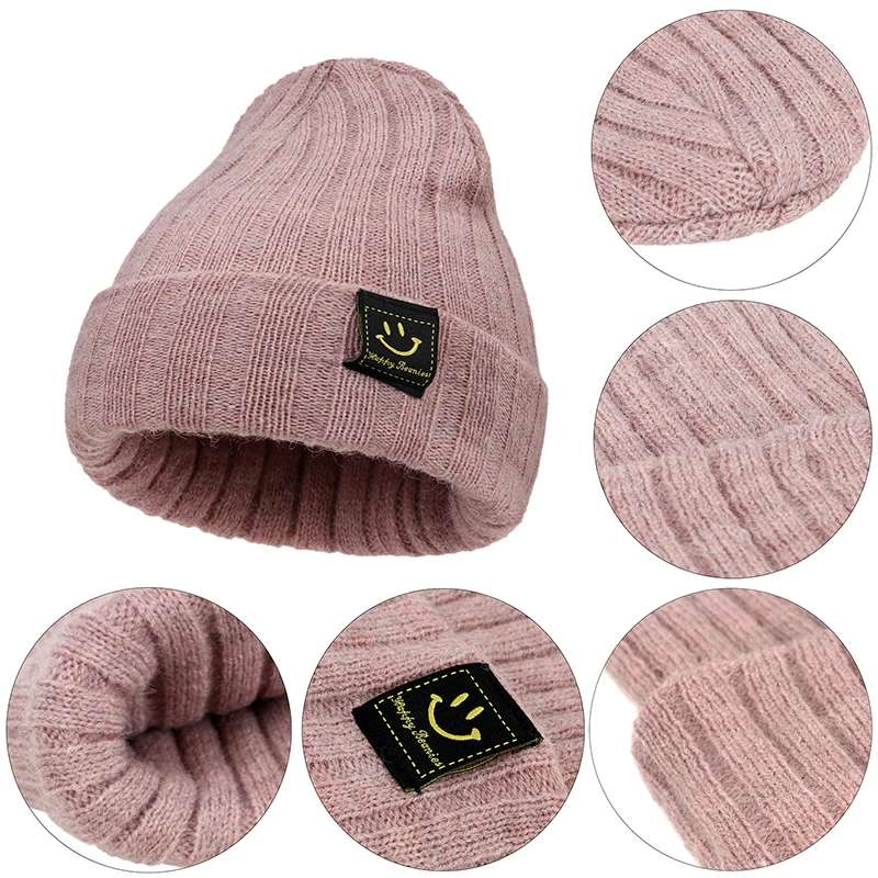 Autumn Winter Solid Color Baby Boys Girls Hat Knitted Soft Kids Beanie Cap For 0-3 Years Newborn Toddler Windproof Warm Hat 2022