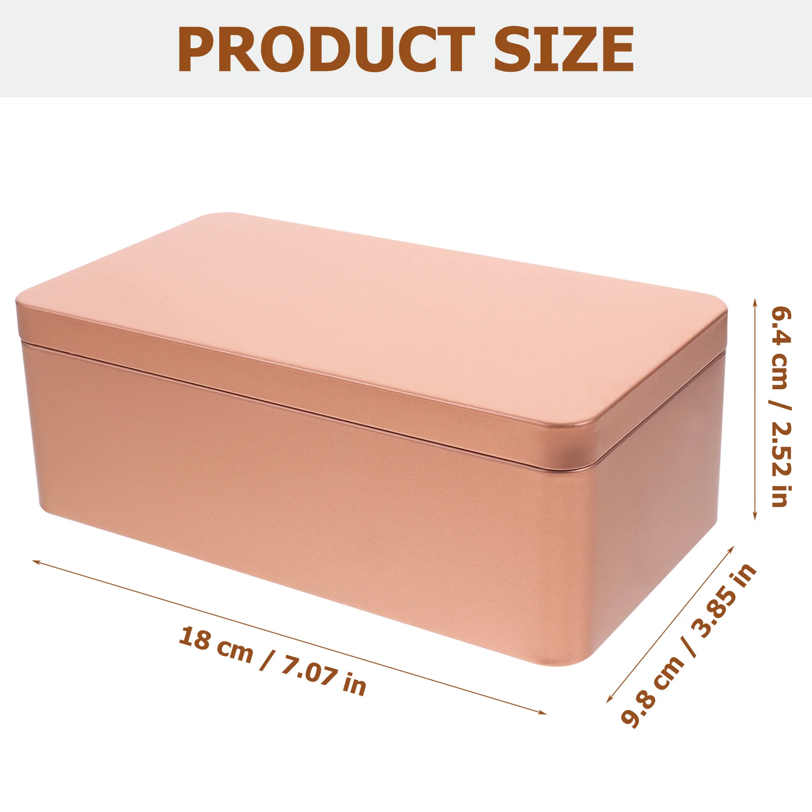 2 Pcs Tinplate Gift Box Candy Cans Rectangular Boxes Small Case Food Containers with Lids Cake Metal Tea Lunch