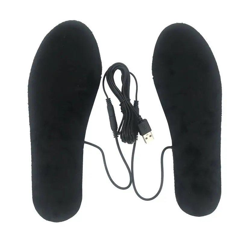 1 Pair USB Heated Foot Insoles Cuttable Foot Foot Warmer Warmer Heating Shoe Pad For Winter Washable