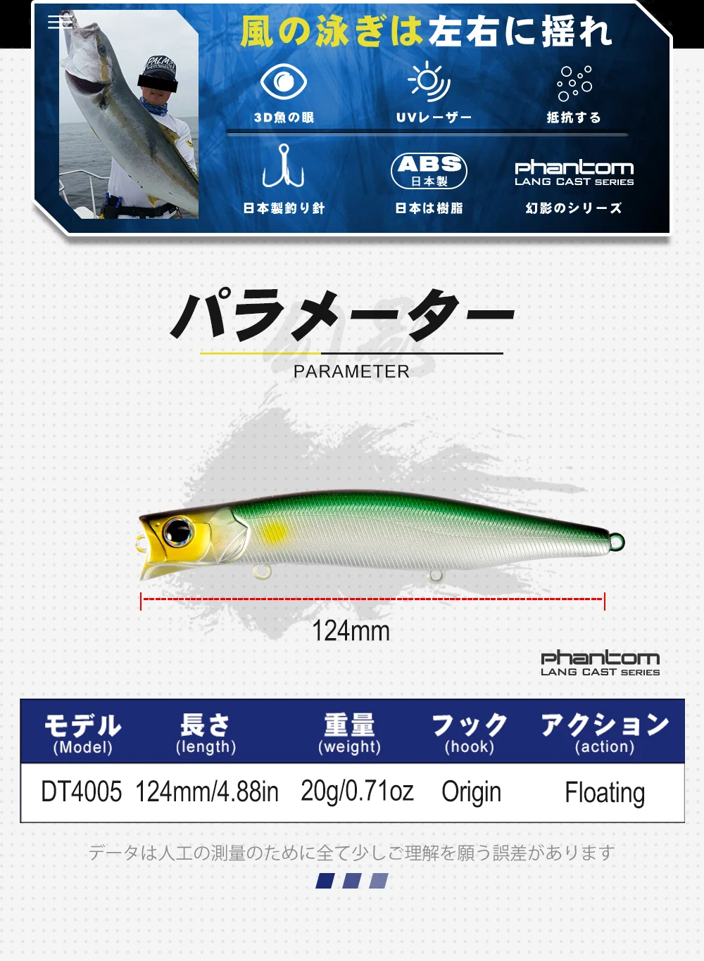D1 Poppers Floating & Top Water Angelköder 124 mm 20 g Salzwasser-Hartköder Wobbler für Seebarsch Pecsa Fishing Tackle DT4005 – Detail 2