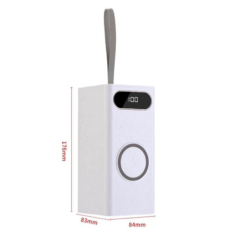 لتقوم بها بنفسك 18650 صندوق بطارية شحن سريع 22.5 واط مع شحن لاسلكي 15 واط وشاشة الكريستال السائل مجموعة صندوق الطاقة المحمول القابل للفصل