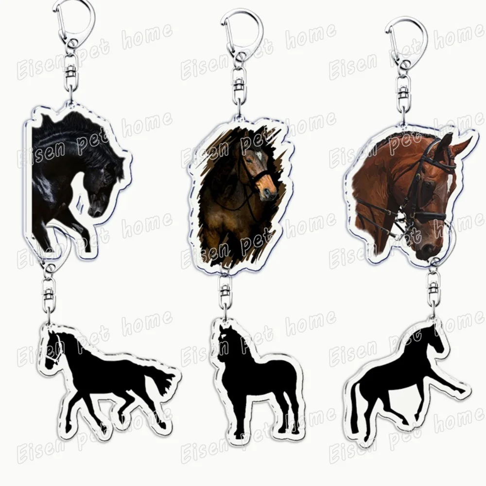 

Fashion Cheval Equestrian Keychain Accessories Bag Charms Western Horses Animal Riding Keyrings Jewelry Fans Freinds Gift