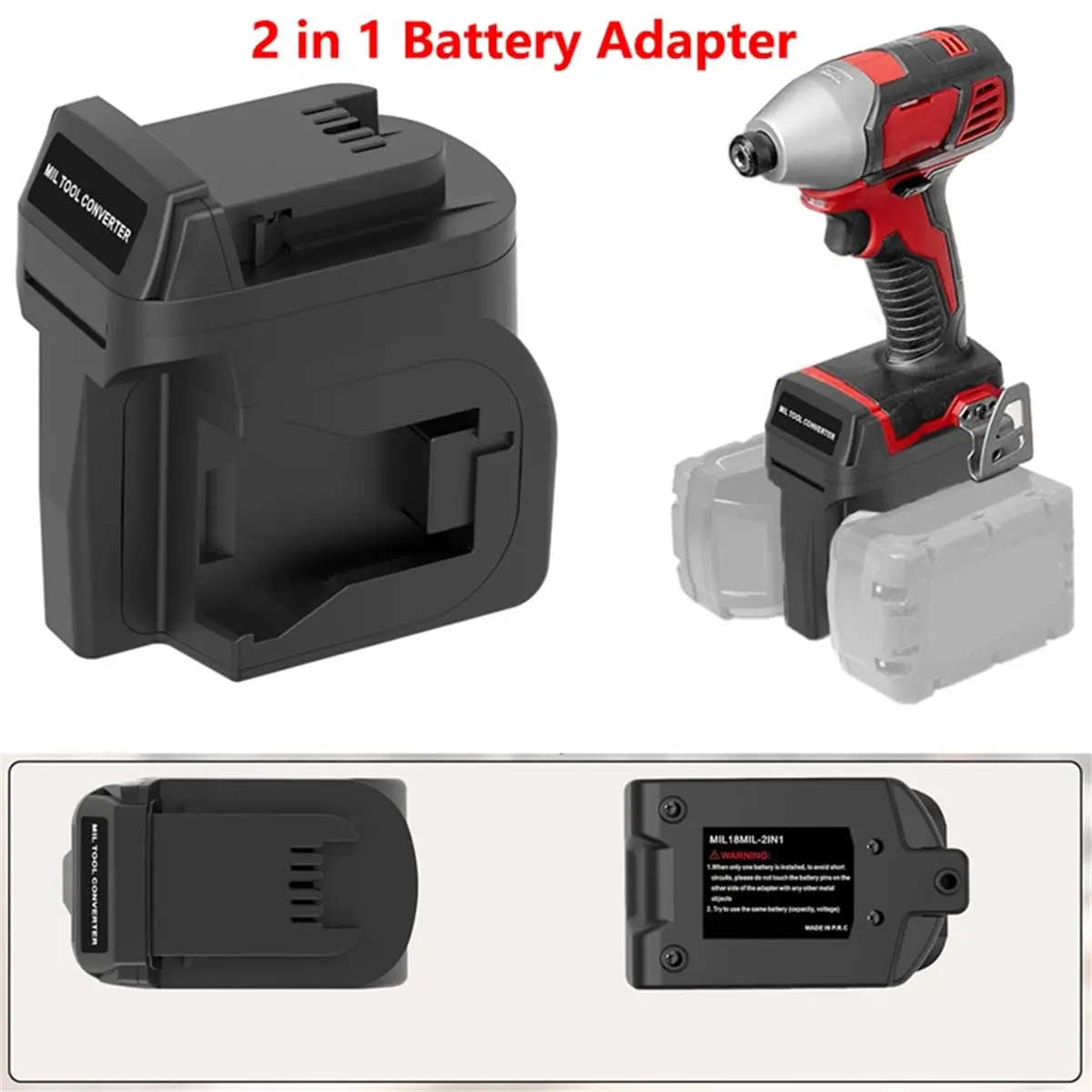 Big Discount 2 in 1 Battery Converter for Enhanced Power & Extended Tool Use for Milwaukee 18V Cordless Power Tool