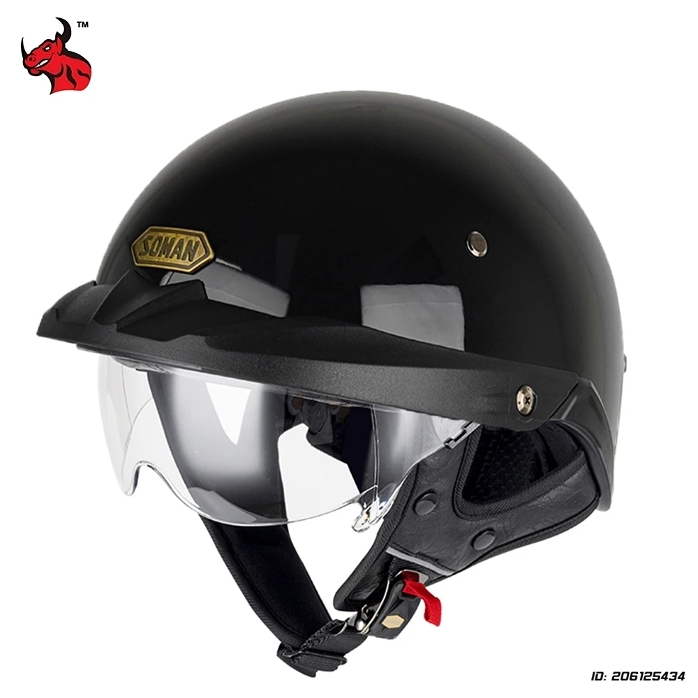 

Retro Half Face Motorcycle Helmet Motorbike Summer Moto Helmet Men Women Half Helmet Casco Four Seasons Riding Scooter Capacetes