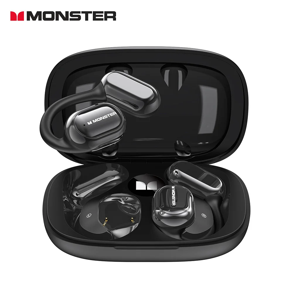 Monster AC100 Wireless Bluetooth Headphones HIFI Sound Quality HD Call Music Open Ear Earphones Waterproof Sports Touch Earbuds