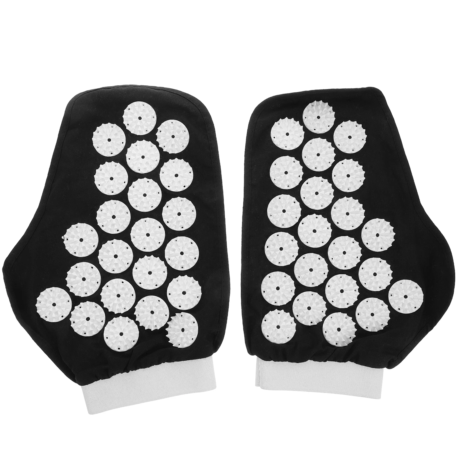 

Acupuncture Massage Gloves Spikes Hand Tool Acupressure Black Manual Massager Mitts Portable Ergonomic Design Home Office Gym
