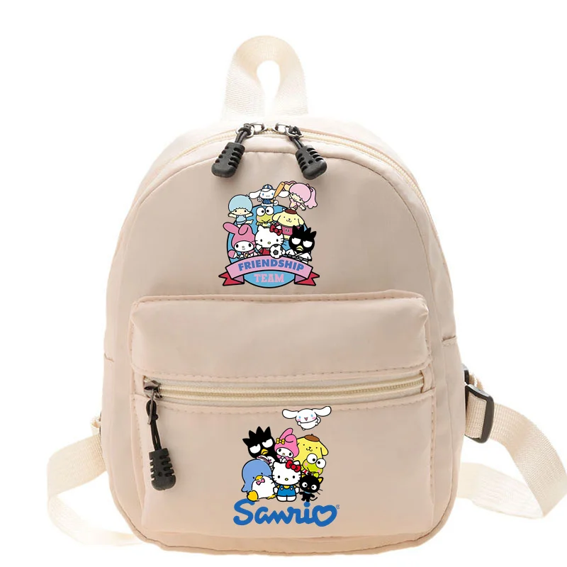 Olá kitty 50 aniversário mochila feminina dos desenhos animados melodias padrão grande capacidade saco de escola para meninas estudantes adolescente