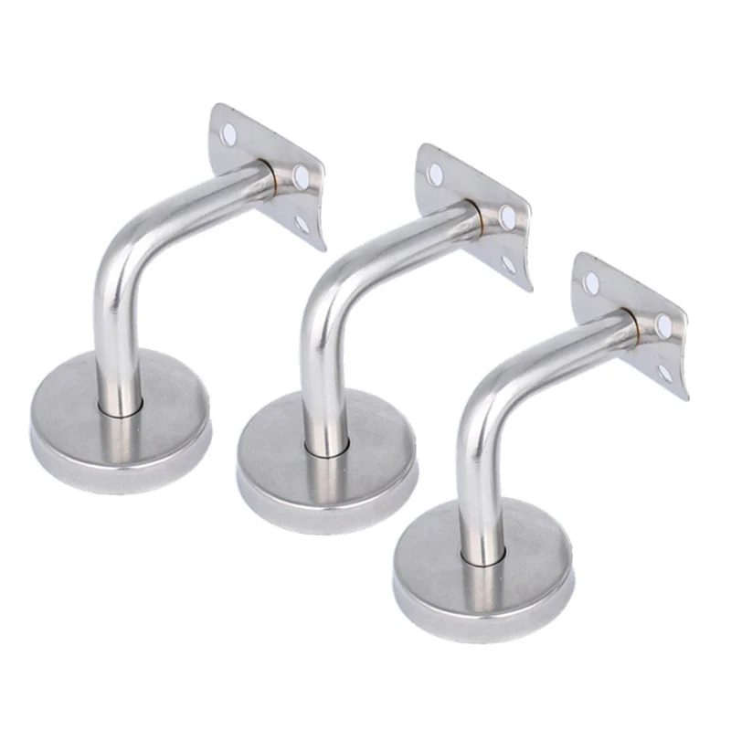 1PCS 304 Solid Stainless Steel PVC Staircase Handrail Fixing Wall Bracket Hospital Corridor Wall Bracket Fixing Accessories