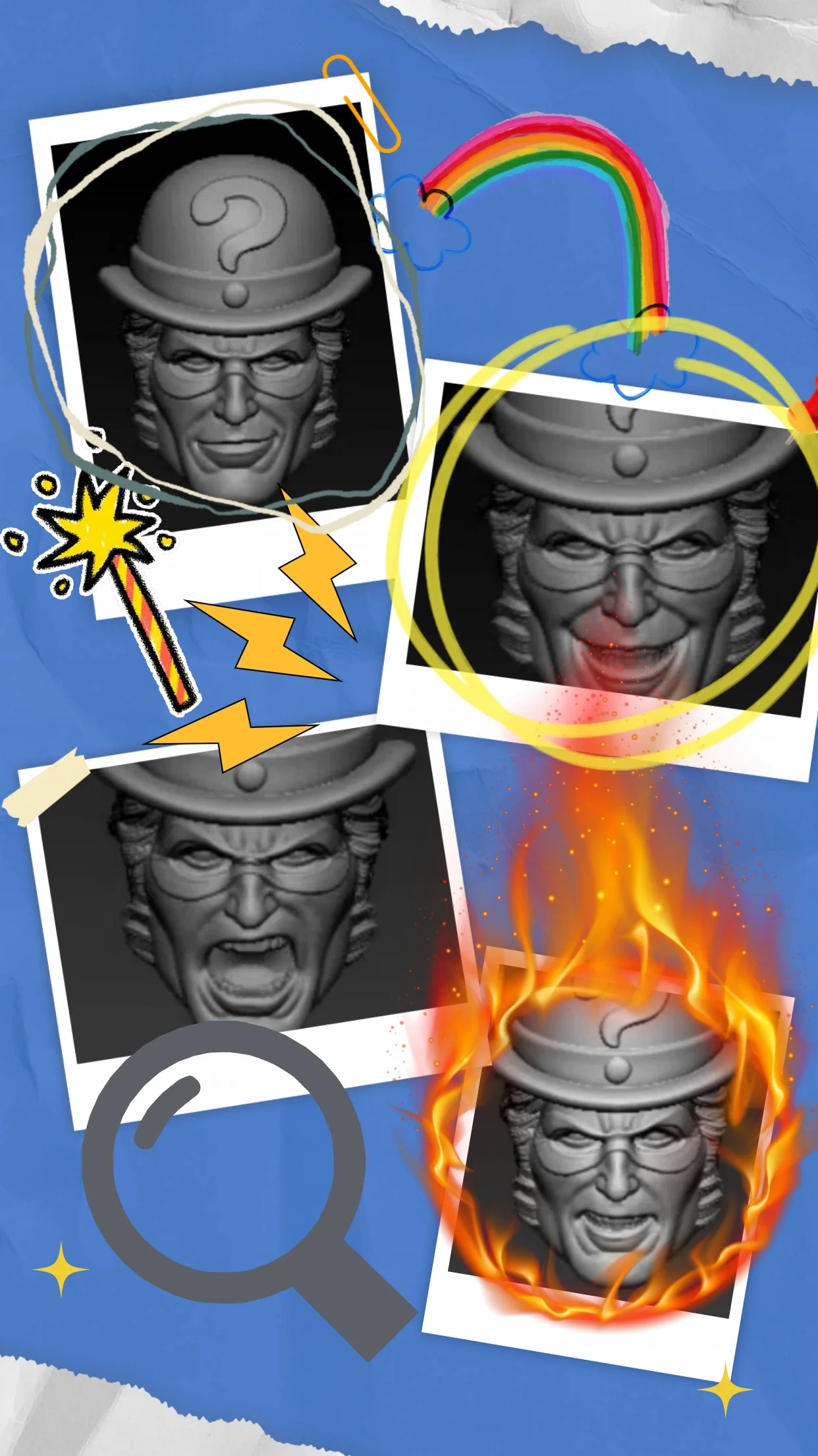 

【30days Made】Pre-sale 1/12 Scale Male Soldier High IQ Antagonist Edward White Head Sculpt Accessories For 6'' Action Figure