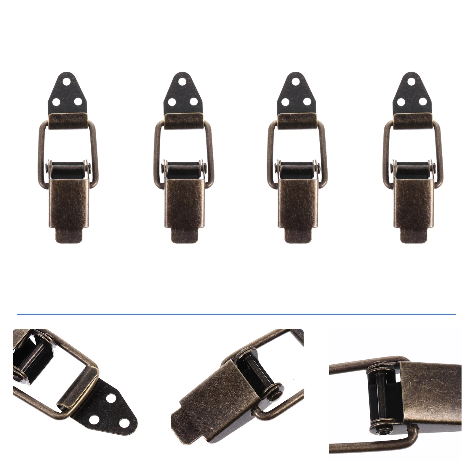 

12 Pcs Iron Spring Loaded Toggle Latch Retro Green Bronze Catch Clip for Chests Boxes Jewelry Strong Clamp Hasp