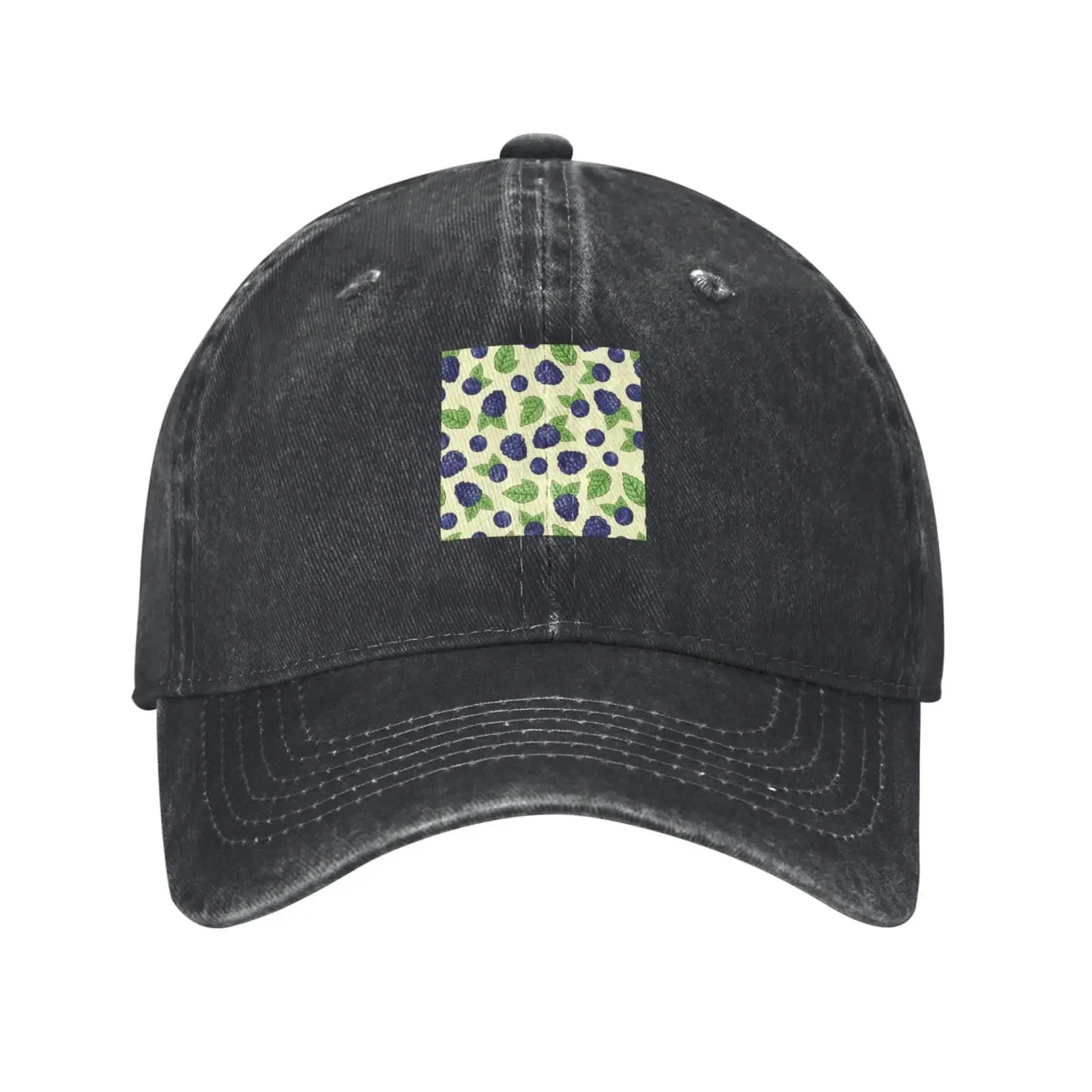 Blackberry and Blueberry Seamless Pattern Baseball Cap for Men Women Vintage Trucker Hats Dad Caps