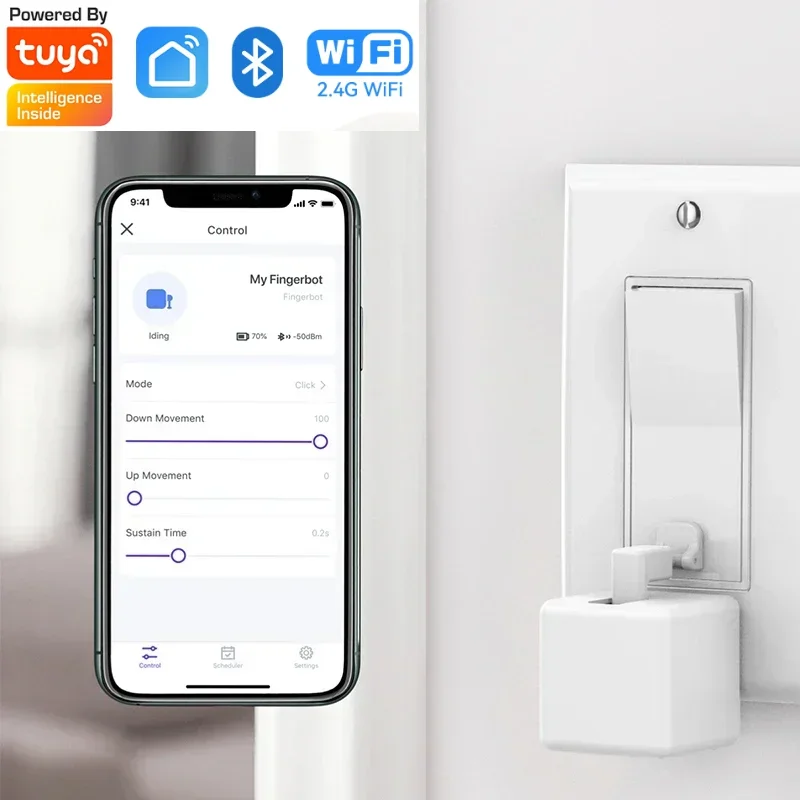 

Fingerbot Самый маленький робот APP Control для умных механических оружий Bluetooth-совместимое соединение Интеллектуальная домашняя система