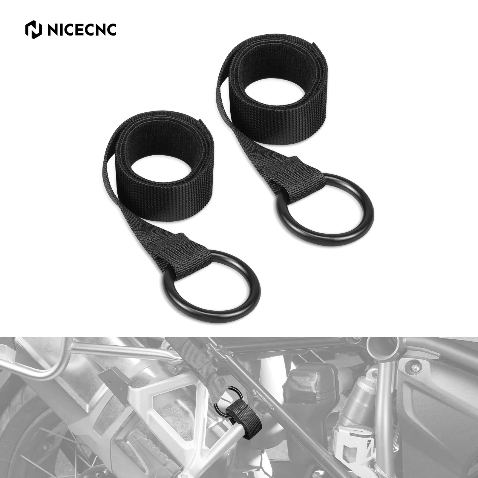 

NICECNC For Surron Light Bee X S Beta RR KTM EXC Husqvarna TE GasGas EC Sherco SE-R Luggage Tie Down Straps Retention Rings Kit