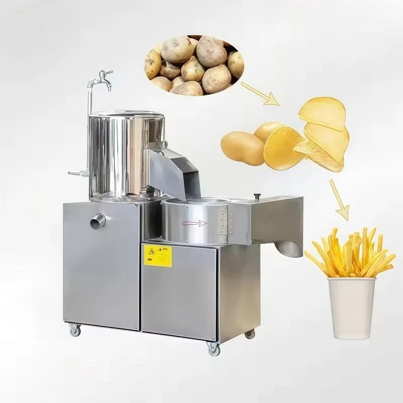 Top Rated Upgraded Automatic Potato Peeler Slicer Multifunctional Cutter For Uniform Potato Chips, Strips And French Fries